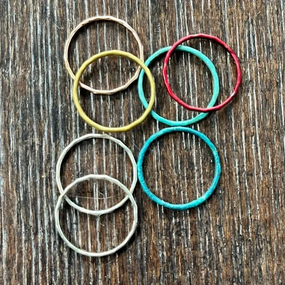 Hammered Stacking Rings - Picture 3 of 3